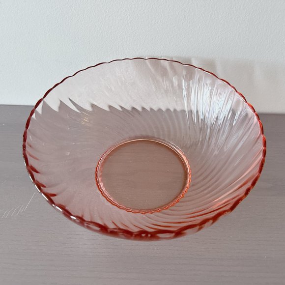 Pink glass bowl Made in France fruit bowl decor - Picture 3 of 8
